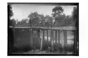 Holzbrücke in Südthailand : Südthailand. Alte hölzerne Brücke, 1912/1913