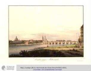 Dresden gegen Mitternacht. Gez.von [Friedrich Wilhelm] Rothe. Gest. von F[riedrich] Wizani [oder Johann Friedrich Wizani?]. Dresden: Kleist, [ca. um 1810]