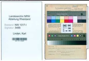Entnazifizierung Karl Linden , geb. 21.01.1895 (Leitender Angestellter)