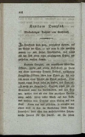 Kapitain Douglas. Merkwürdiges Beispiel von Großmuth