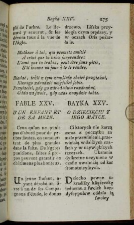 Fable XXV. - Bayka XXV. - Fable XLIX. = Bayka XLIX.