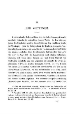 IV. Die Wettiner.