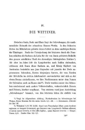 IV. Die Wettiner.