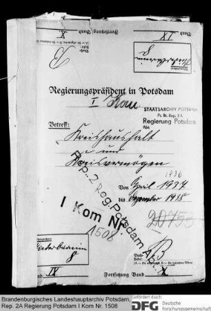 Kreishaushaltspläne, Verwaltungsberichte und Kreisvermögen des Kreises Niederbarnim