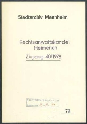 Georg Wilhelm Baumgärtner, Inhaber der Textilfabrik Baumgärtner, Schlitz/Hessen - Entnazifizierungsverfahren