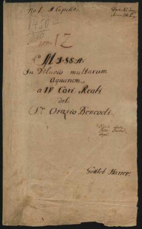 Messen; Coro (4), bc; B-Dur