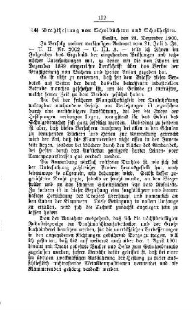 Drahtheftung von Schulbüchern und Schulheften : [D. Höhere Lehranstalten]