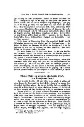 Offener Brief an Fräulein Friedericke Fricke, den Katechismus betr.