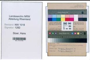 Entnazifizierung Hans Stoer , geb. 06.08.1909 (Bankangestellter)