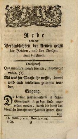Sammlung auserlesener Kanzelreden über die vornehmsten Gegenstände in der Kirche, 6. 1778