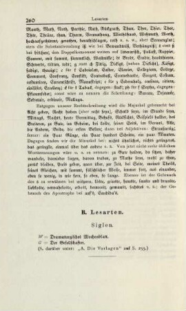 B. Lesarten