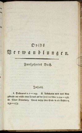Funfzehntes Buch.