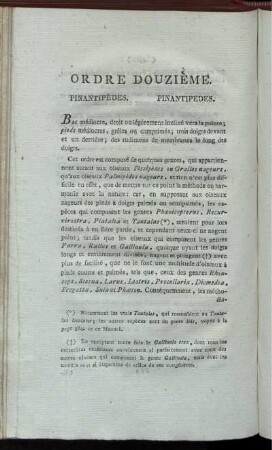 Ordre Douzième. Pinantipèdes.