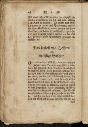 [IV. Das Unheil von Weibern und die listige Bosheit.]