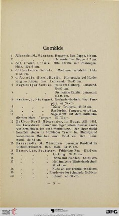 Gemälde (Nr. 1-250)
