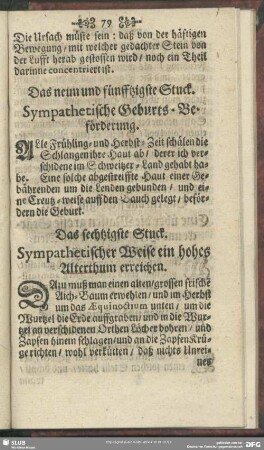 Das sechtzigste Stuck. Sympathetischer Weise ein hohes Alterthum erreichen
