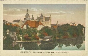 Osnabrück. Hasepartie mit Dom und Ursulinenkloster