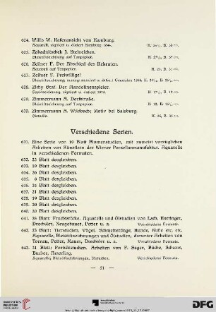 Verschiedene Serien (Nr. 631-655)