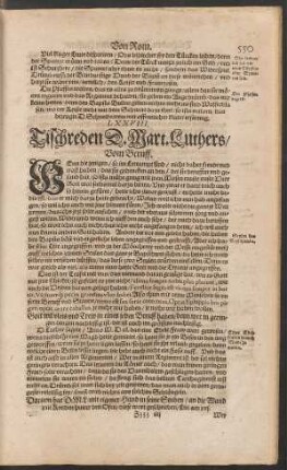 LXXVIII. Tischreden D. Mart. Luthers/ Vom Beruff.