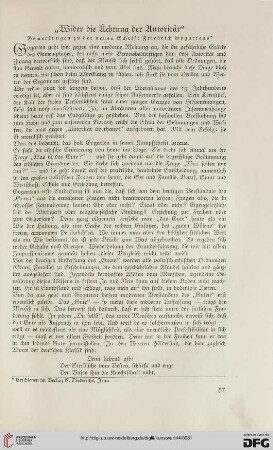 "Wider die Ächtung der Autorität": Bemerkungen zu der neuen Schrift Friedrich Gogartens