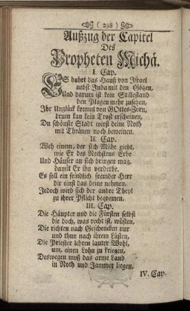Außzug der Capitel Des Propheten Michae