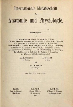 Internationale Monatsschrift für Anatomie und Physiologie. 7, 7. 1890