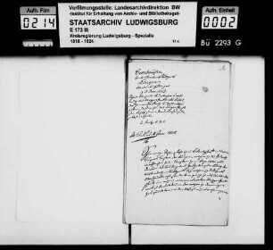 Beschwerde des Metzgers Johann Michael Feuerbacher von Bernhausen, Amtsoberamt Stuttgart, wegen Verweigerung der bürgerlichen Aufnahme in Köngen
