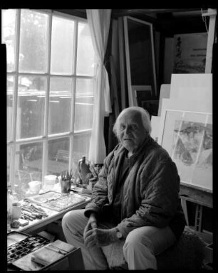 Werner Juza (1924-2022), Maler, Grafiker; Wachau bei Radeberg