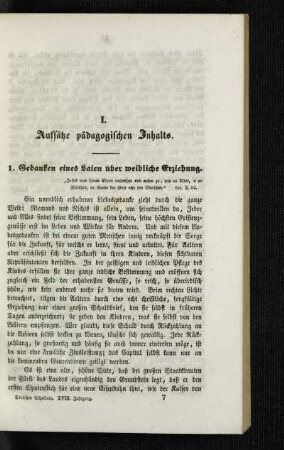 Gedanken eines Laien über weibliche Erziehung