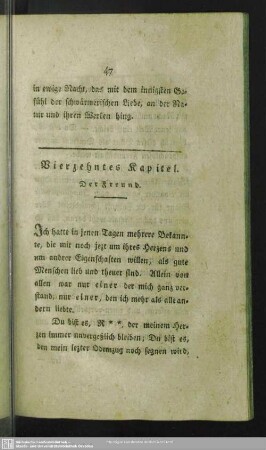 Viertes Kapitel. Der Freund