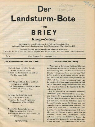 2.1914: Landsturm-Bote von Briey