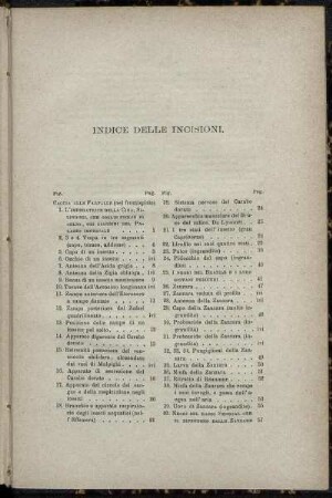 Indice Delle Incisioni.