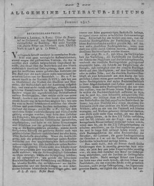 Borst, N.: Ueber die Beweislast im Civilproceß. Mit einer Vorrede von Anselm Ritter von Feuerbach. Bamberg, Leipzig: Kunz 1816