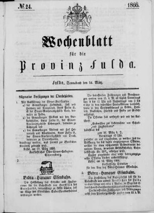 Nr. 24, Ausgabe vom 24. März 1866
