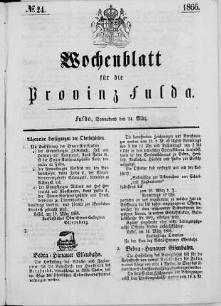 Nr. 24, Ausgabe vom 24. März 1866