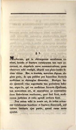 De luxatione et fractura vertebrarum lumbi : diss. inaug. med. chir.