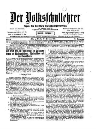 Das Gesetz betr. die Abänderung der Zusammensetzung der Schuldeputation, Schulvorstände und Schulkommissionen