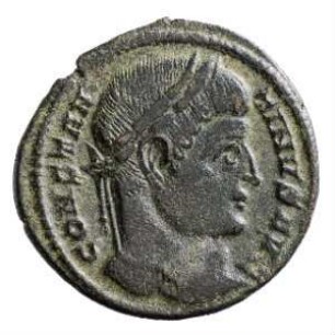 Münze, Follis, Aes 3, 327 - 328 n. Chr.