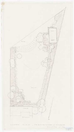 Garten Noack, Berlin-Friedrichshagen: Lageplan mit Gartenplan 1:100