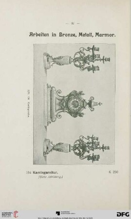 Arbeiten in Bronze, Metall, Marmor (Nr. 154-179)
