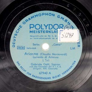 Arianna - Lamento di Arianna