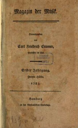 Magazin der Musik. 1. 1783, Hälfte 2