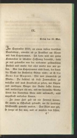 IX. Soden den 16. Mai