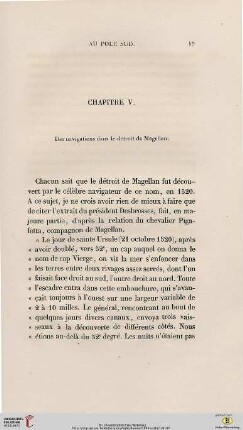 Chapitre V: Des navigations dans le détroit de Magellan
