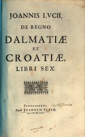 De regno Dalmatiae libri VI