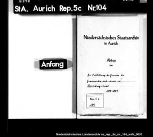 Die Feststellung der Grenzen der Gemeinweiden und -moore im Oberledingerland