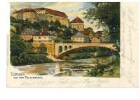 Ansicht des Schlosses in Tübingen, der Stadt Tübingen und des Neckars