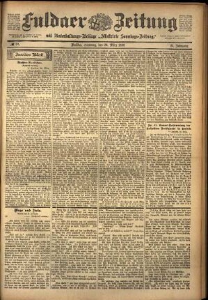 Zweite Ausgabe vom Samstag, den 26. März 1898.
