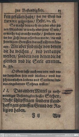 Das ander Mittel zur Bestendigkeit