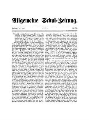 Nachrichten aus und über Kleinkinderschulen, Rettungshäuser etc.